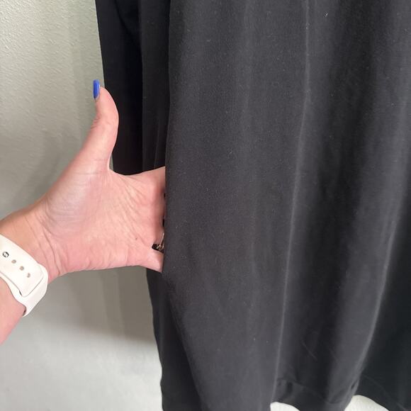 EILEEN FISHER Black Tunic dress Minimalist Pockets Stretch Relaxed womens PS - Picture 2 of 4